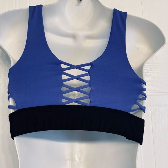 Victoria's Secret PINK Ultimate‎ Medium Support Unlined Sports Bra Blue Small - Picture 4 of 8